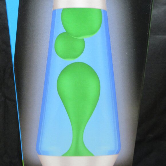 Classic Lava Lamp 14.5" Green and Blue - Picture 2 of 6